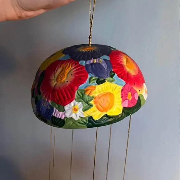 Colorful Hand-Painted Hummingbird Wind Chime - Picture 5 of 9